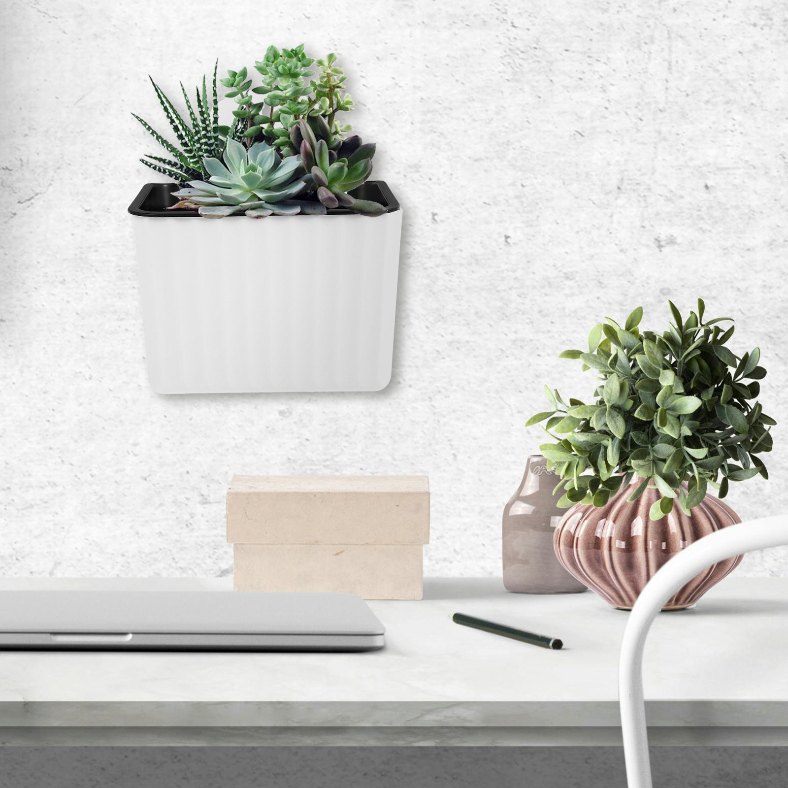 Self-Watering Planter - 2 Pezzi Vasi da Parete Autoirriganti,