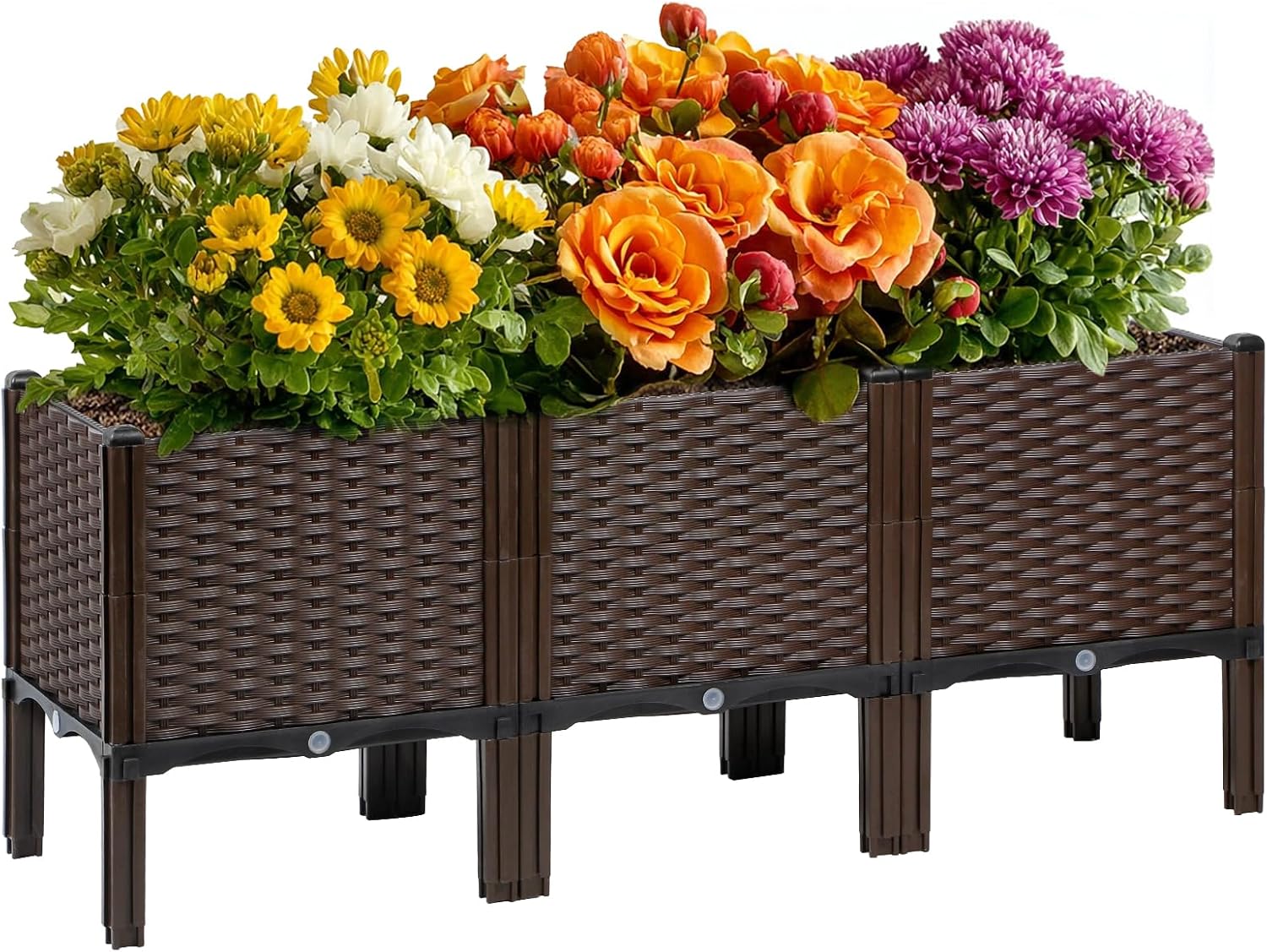 Self-Watering Planter - Fioriera da Giardino in Rattan, Colore