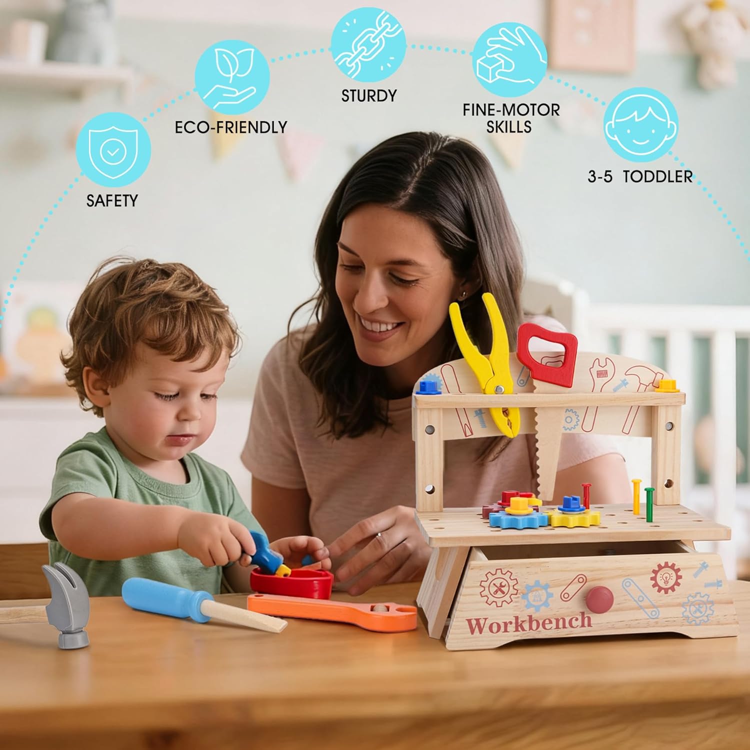 Panca per attrezzi in legno pe - Gardening Tools For Kids recensione e prezzo