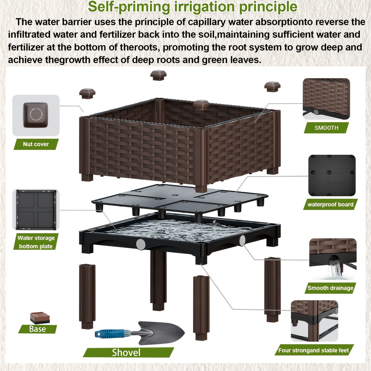 Fioriera Rialzata da Giardino, - Self-Watering Planter recensione e prezzo
