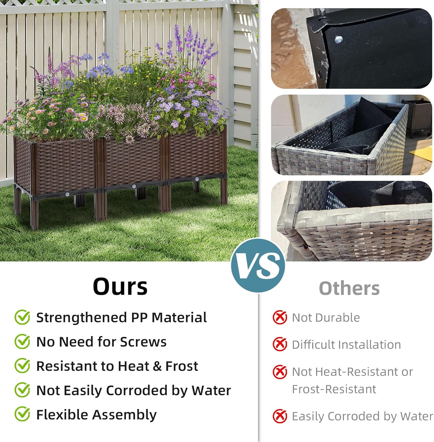Fioriera da Giardino in Rattan - Self-Watering Planter recensione e prezzo